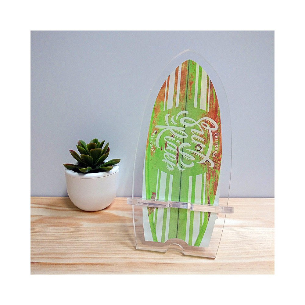 Surf Rider Kiwi – Support de Téléphone Plexiglas