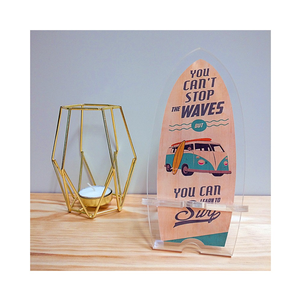 Surf Combi Bleu – Support de Téléphone Plexiglas