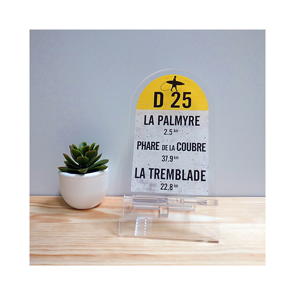 Borne Charente Maritime D25 – Support de Téléphone Plexiglas