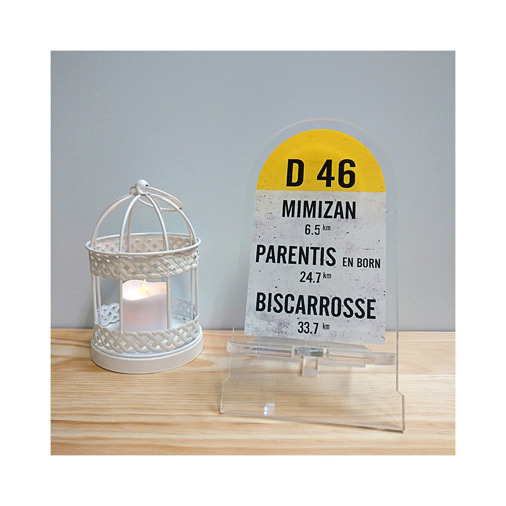 Borne Landes D46 – Support de Téléphone Plexiglas