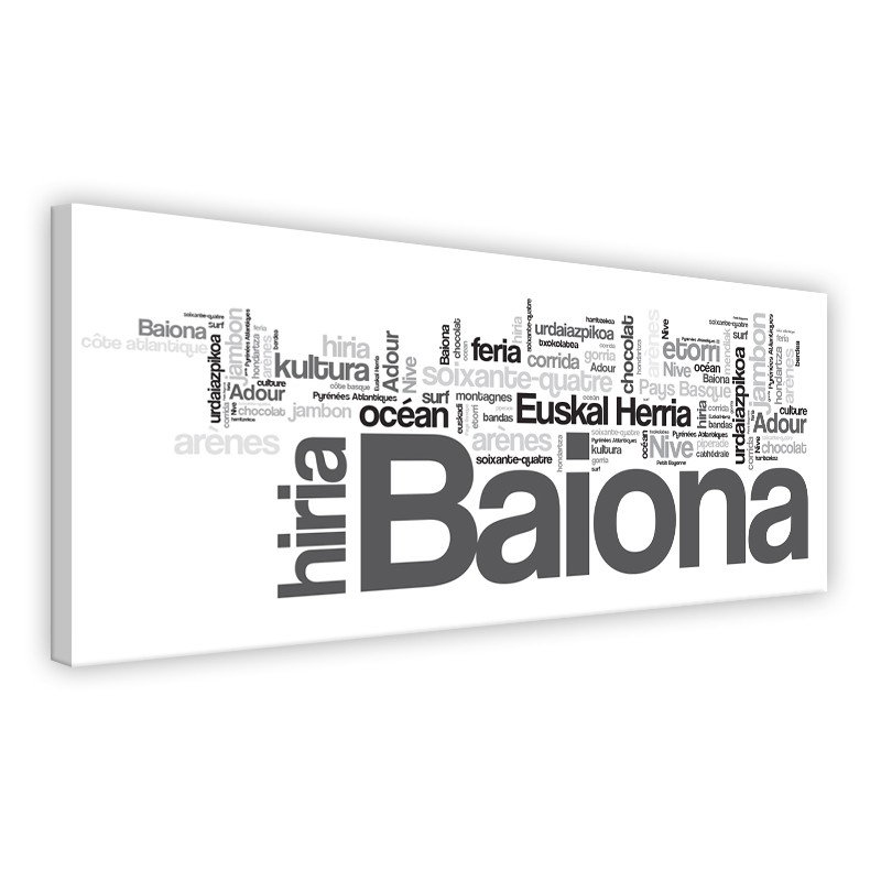 Tableau Toile Mots Basques et Francais