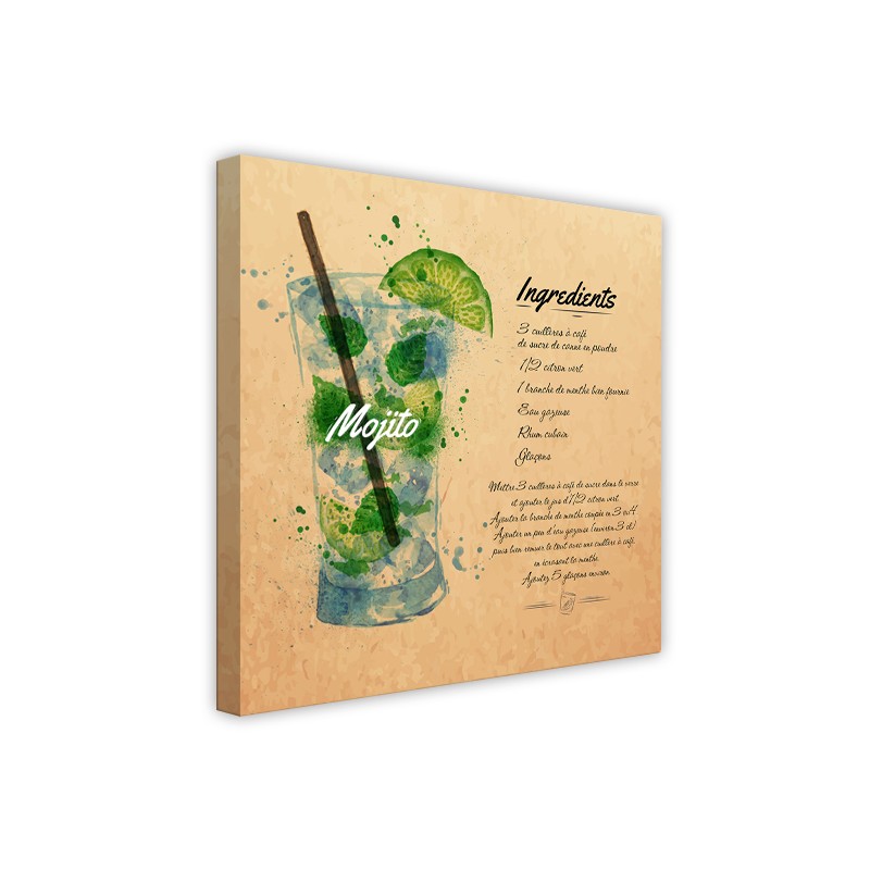 Tableau Toile Cocktail Mojito