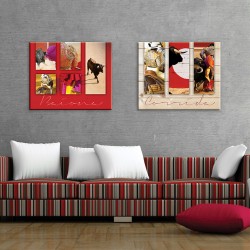 Tableau Toile Corrida Montage Baiona