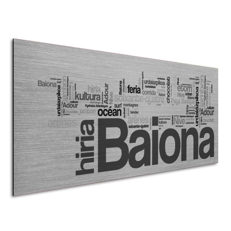 Tableau Alu Brossé Citations Françaises et Basques