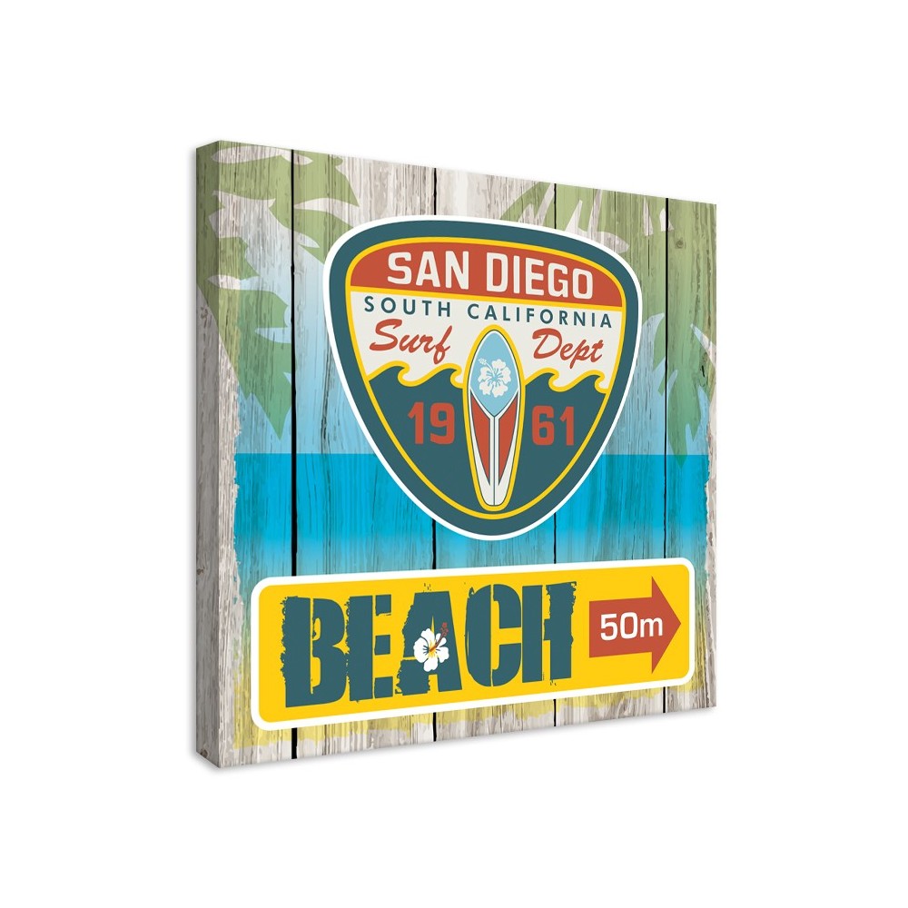 Tableau Toile San Diego Beach
