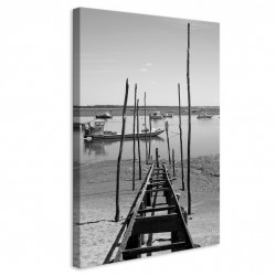 Tableau Toile Bassin d'Arcachon Ponton Ostréicole