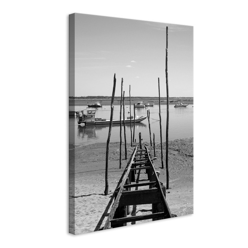 Tableau Toile Bassin d'Arcachon Ponton Ostréicole