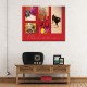 tableau-toile-corrida-montage-fond-rouge