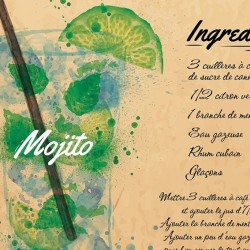tableau-toile-cocktail-illustration-aquarelle-mojito-recette