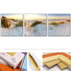 tableau-triptyque-toile-sunset-sur-littoral-atlantique