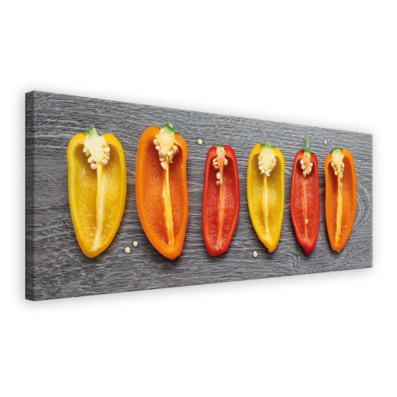Tableau Poivrons Rouges et Jaunes