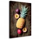 Tableau Fruits Exotiques Fond Bois