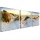 Tableau Triptyque Toile Sunset sur Littoral Atlantique