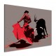 Tableau Alu Corrida Pop'Art Taureau Rouge Noir Gris
