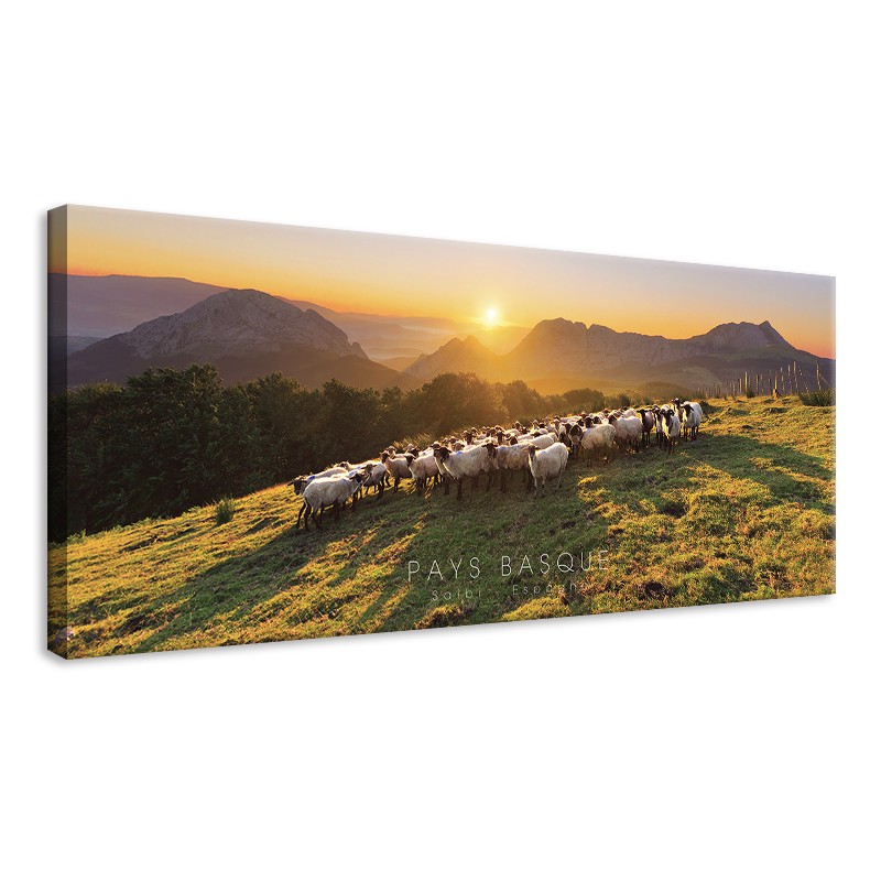 Tableau Toile Montagne Saibi Coucher de Soleil